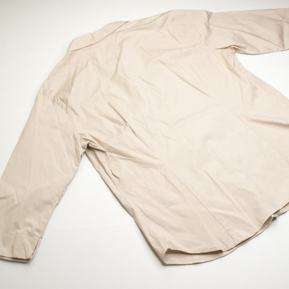 Old Navy Stretch Beige Button Down Shirt - Picture 4 of 7